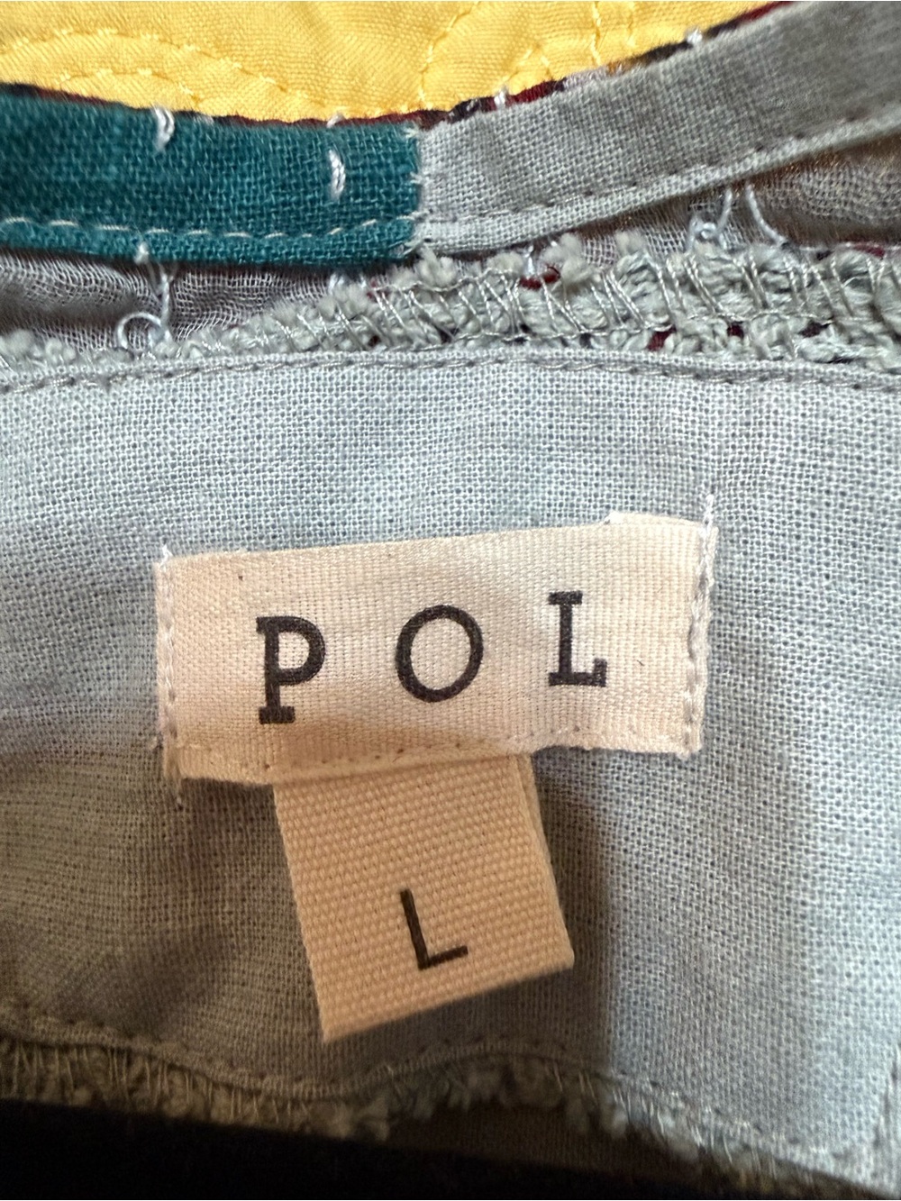 H082 New POL pp21 Patchwork Tiered Maxi Dress in Teal, Navy & Rust - Picture 13 of 13